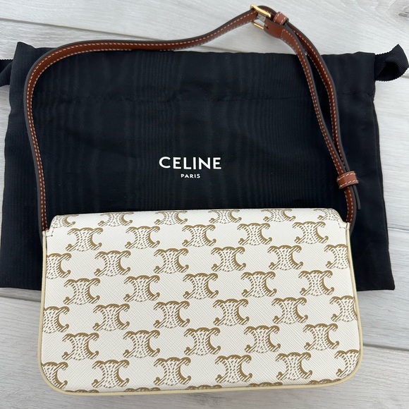 Celine SHOULDER BAG CLAUDE IN TRIOMPHE CANVAS AND CALFSKIN - Picture 2 of 9